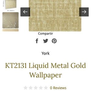 Ronald Redding Classics 24 karat gold Liquid Metal Gold Wallpaper KT2131